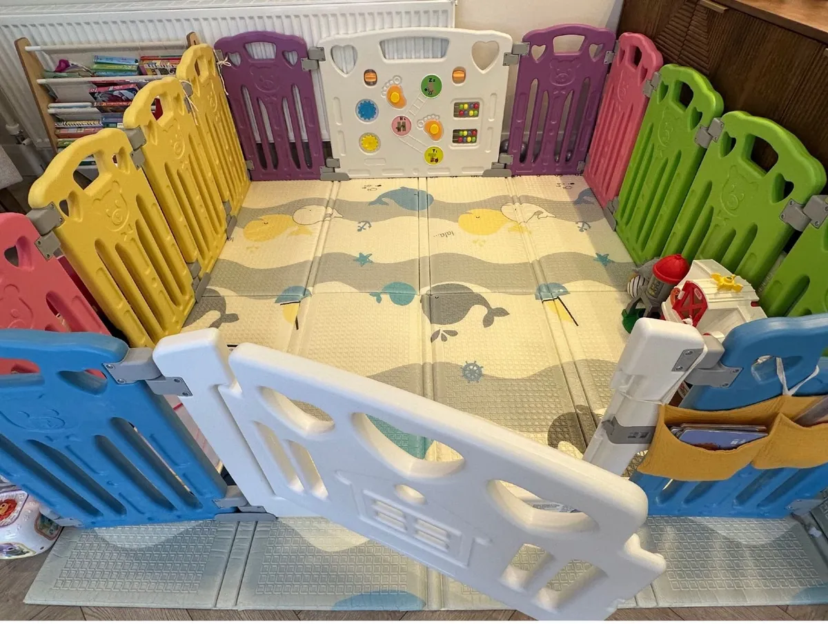 Baby Playpen and Crawling Mat Set - Image 2