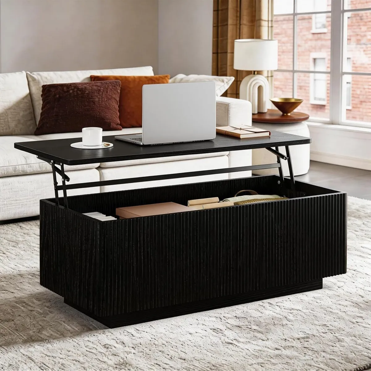 Lift Top Coffee Table with Hidden Storage 41.7 - Image 1