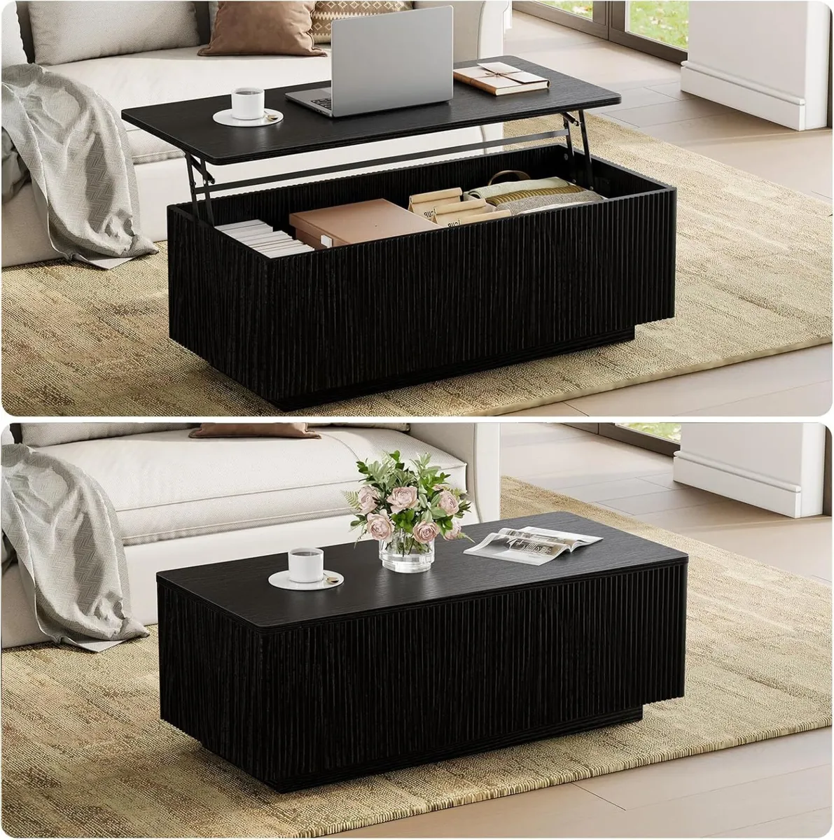 Lift Top Coffee Table with Hidden Storage 41.7 - Image 4