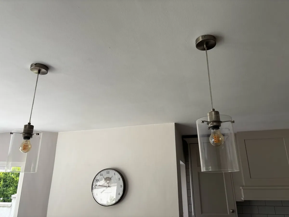 3-Light Pendant Bar + 2 Matching Single Pendants - Image 2