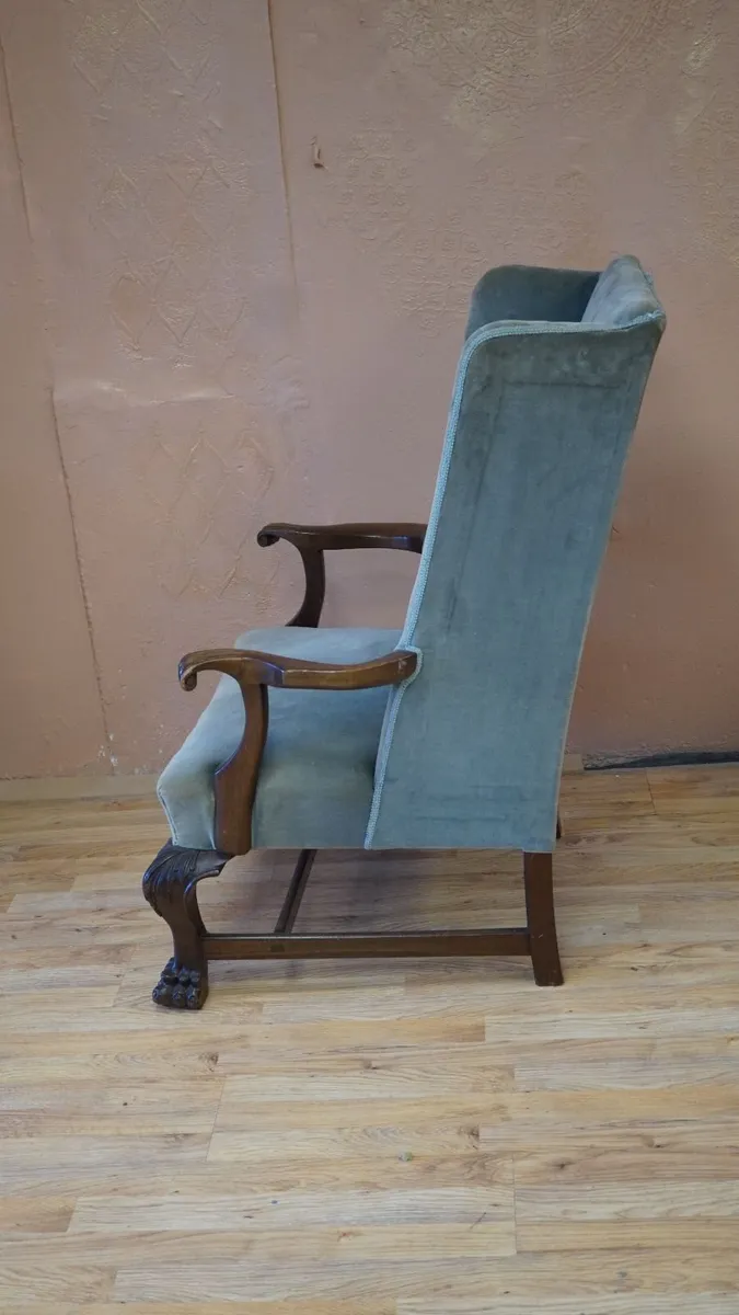 Irish Wingback Fireside Armchair c.1900 - Image 2