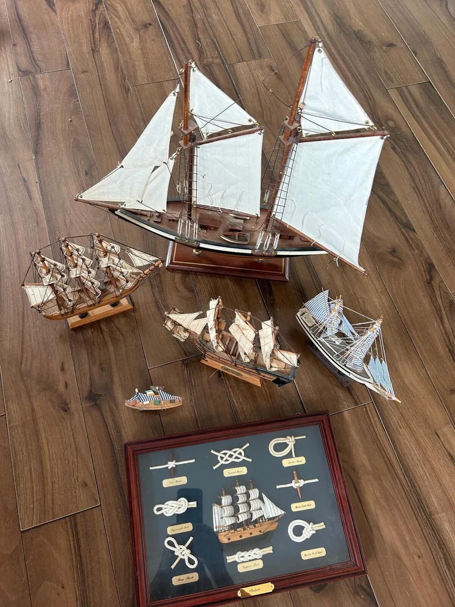 Model Sailboats and Knots framed model. - Image 2