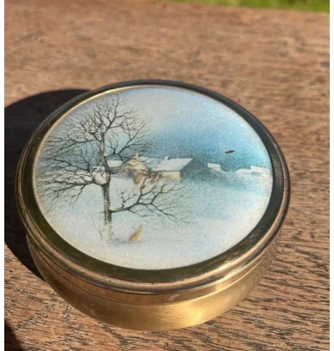 1970s brass footed trinket box - Image 3