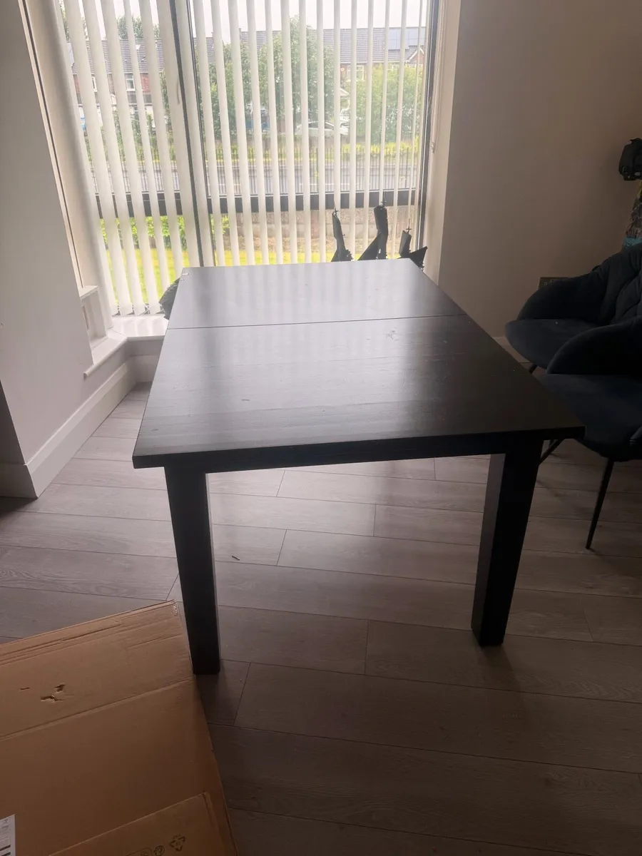 Hardwood Dining table - need gone - Image 1