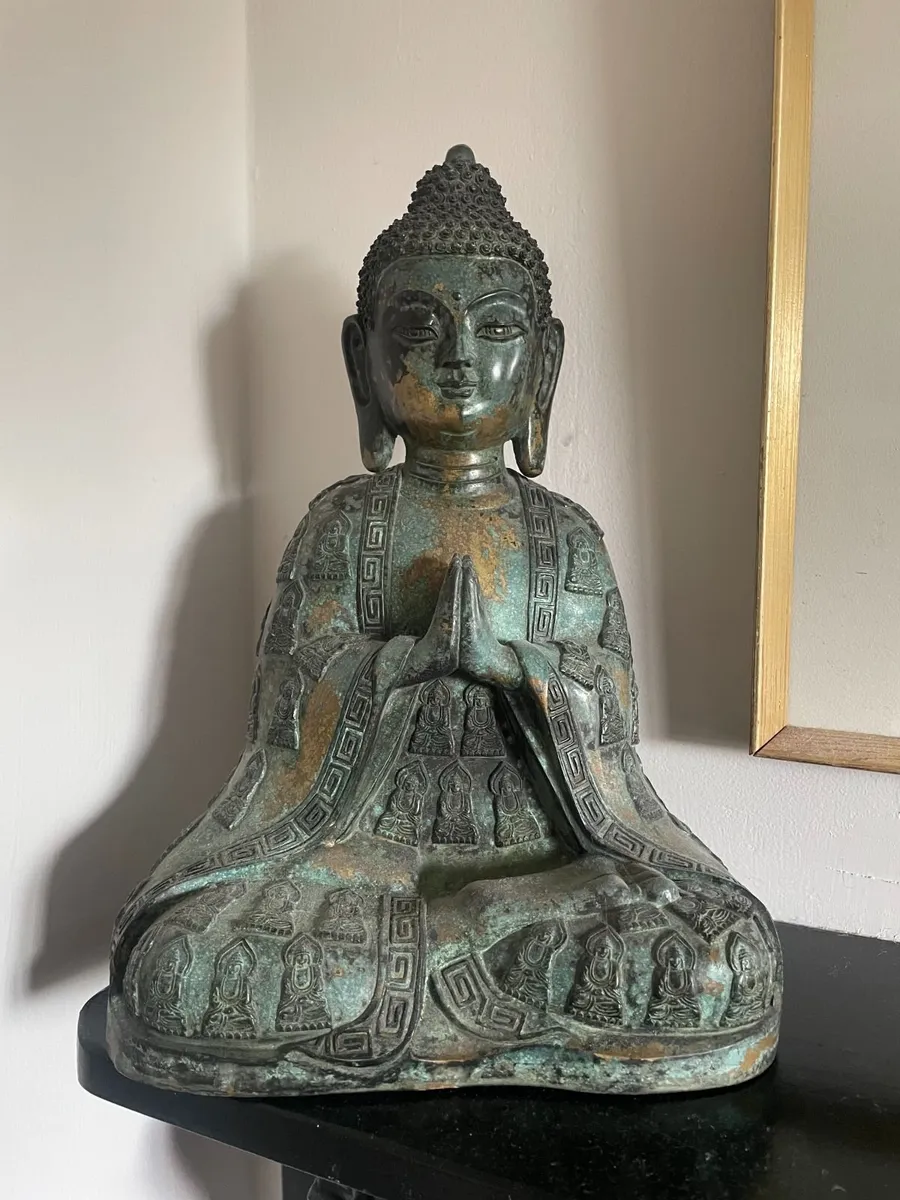 Chinese bronze Buddha heavy very beautiful gold - Image 1