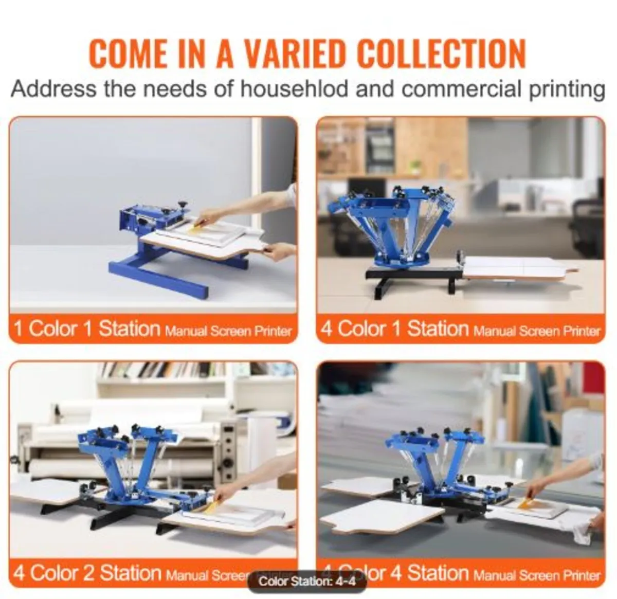 Screen Printing Machine, 4 Color 4 Station 360° - Image 4