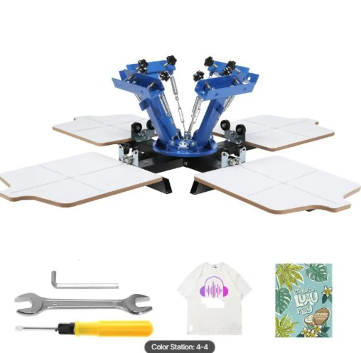 Screen Printing Machine, 4 Color 4 Station 360° - Image 1