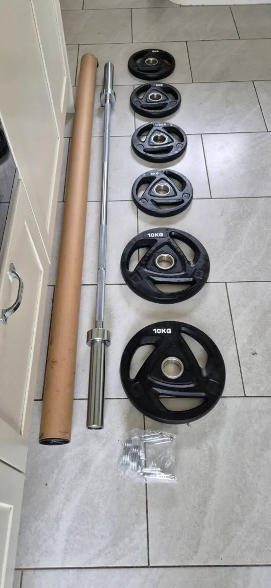 Brand new olympic tri grip weight set A - Image 1