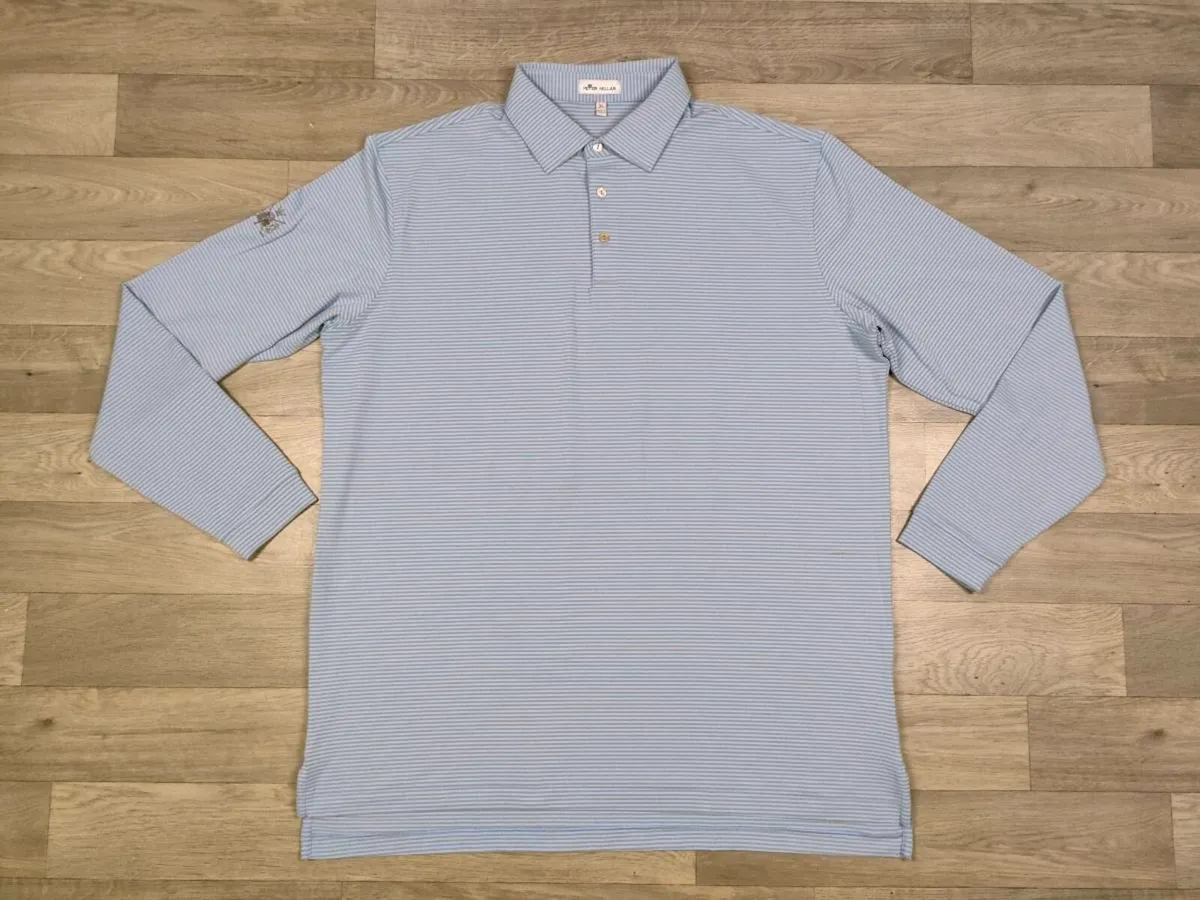 Peter Millar Long Sleeve Golf Polo Shirt Mens XL - Image 1