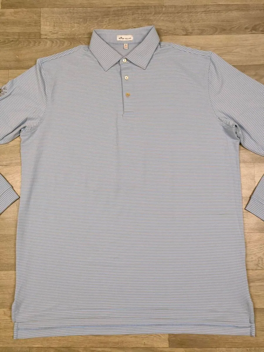 Peter Millar Long Sleeve Golf Polo Shirt Mens XL - Image 2