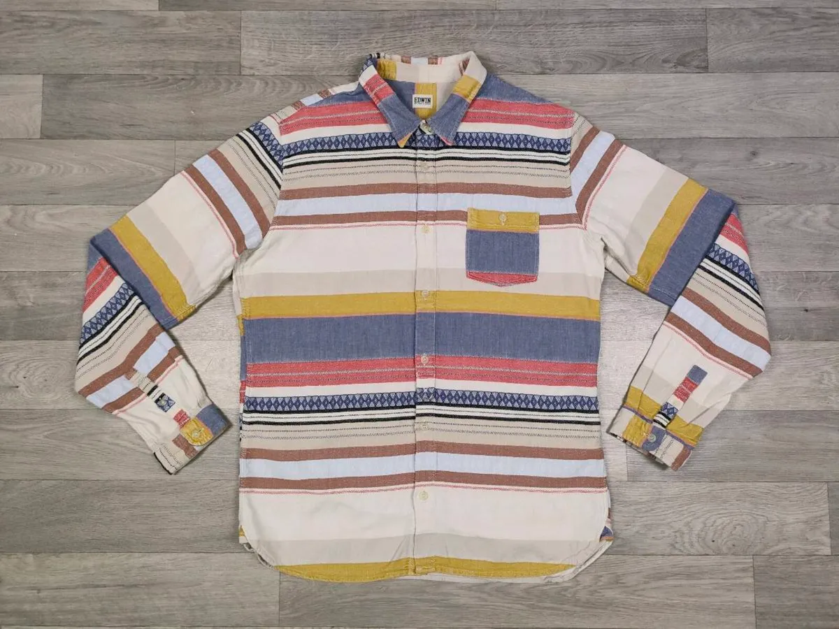 Edwin Japan Tribal Patchwork Shirt Mens M/L - Image 1