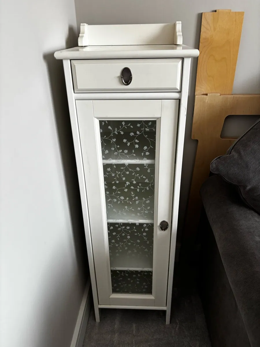 Tall boy for bedroom or bathroom in white - Image 1