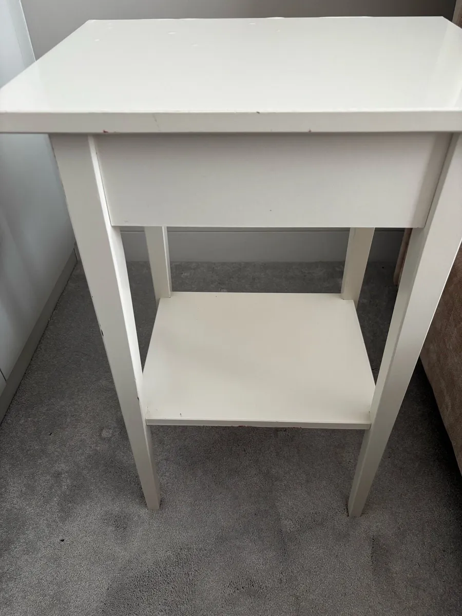 White IKEA HEMNES bedside lockers x 2 - Image 4