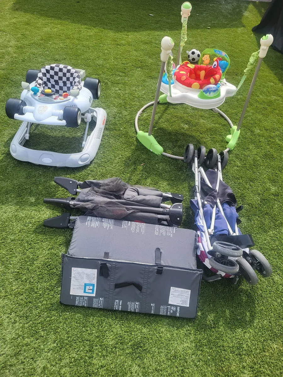 Buggy, travel cot, bouncer