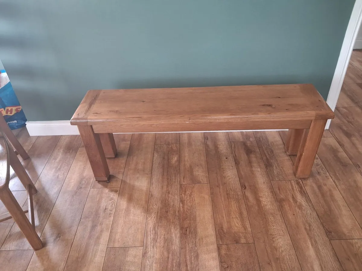 Dining table, chairs and bench - Image 2
