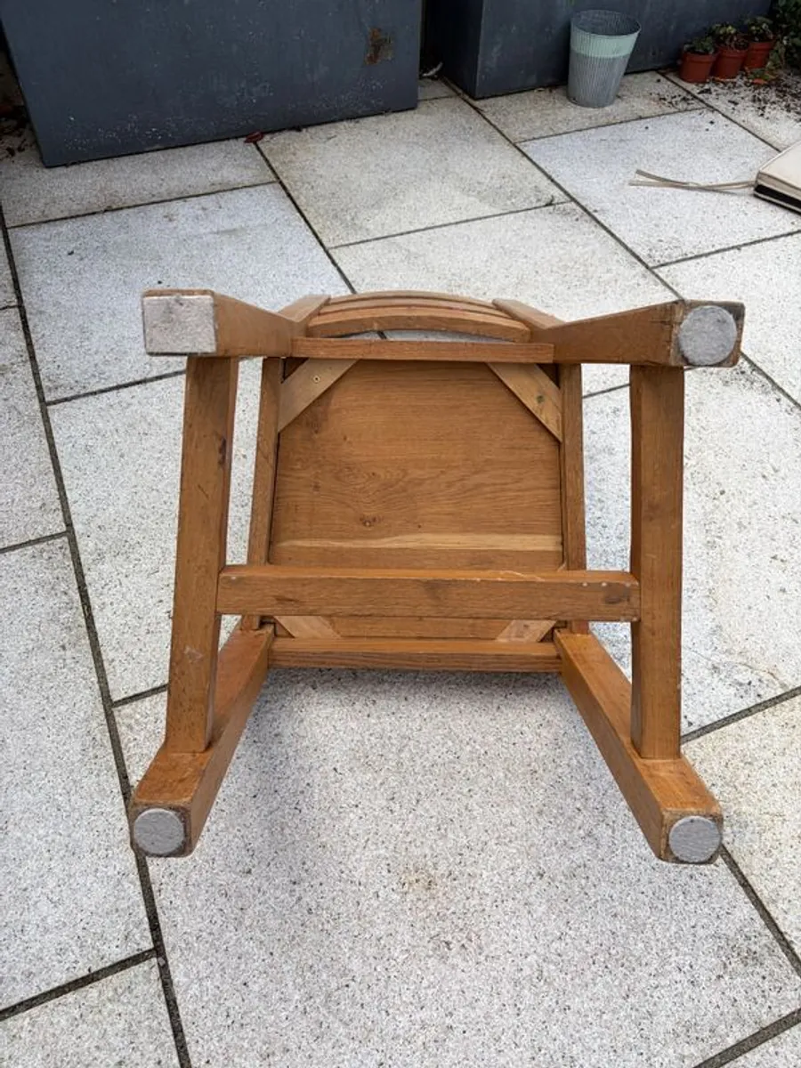 5 Large Light Oak Dining Chairs - Image 2