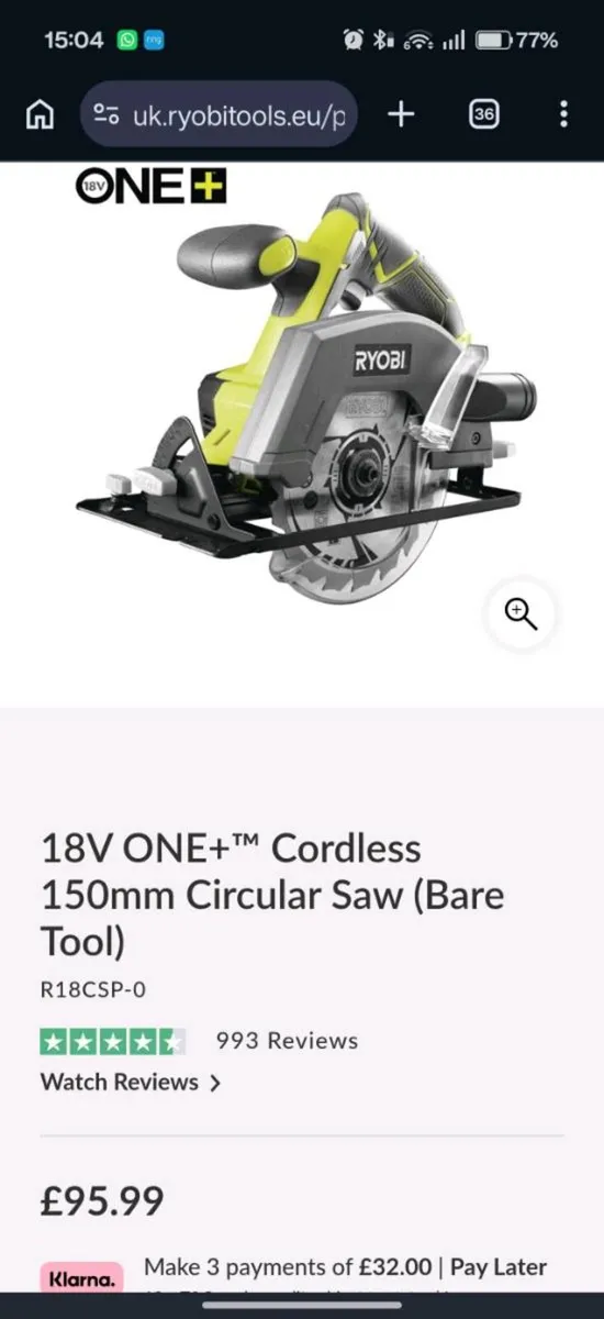 Ryobi circular saw - Image 2