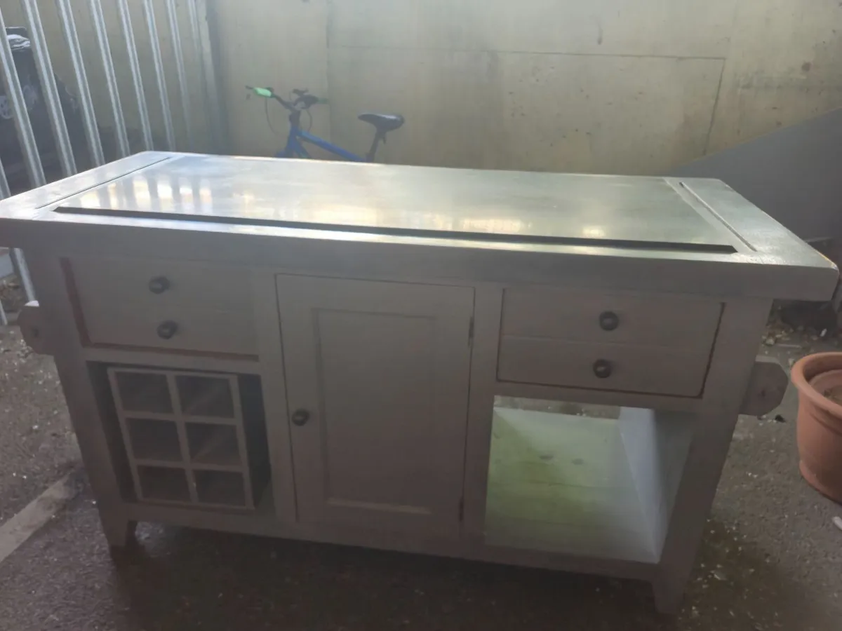 An old antique centre table with marble taps - Image 1