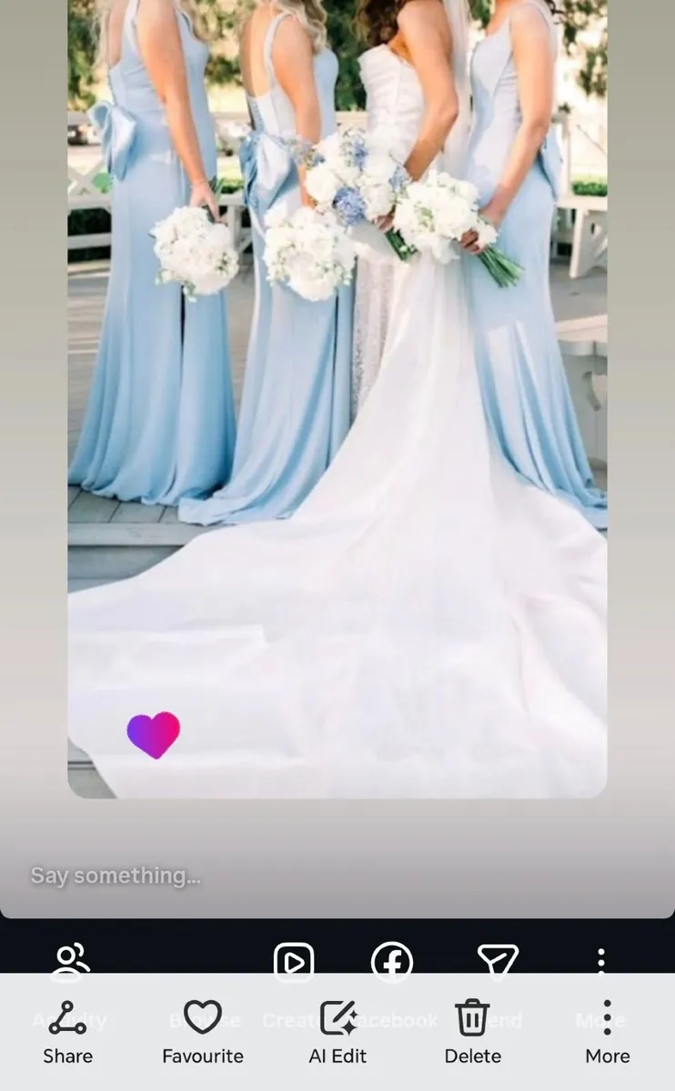 3 Baby Blue Bridesmaid Dresses - Image 4