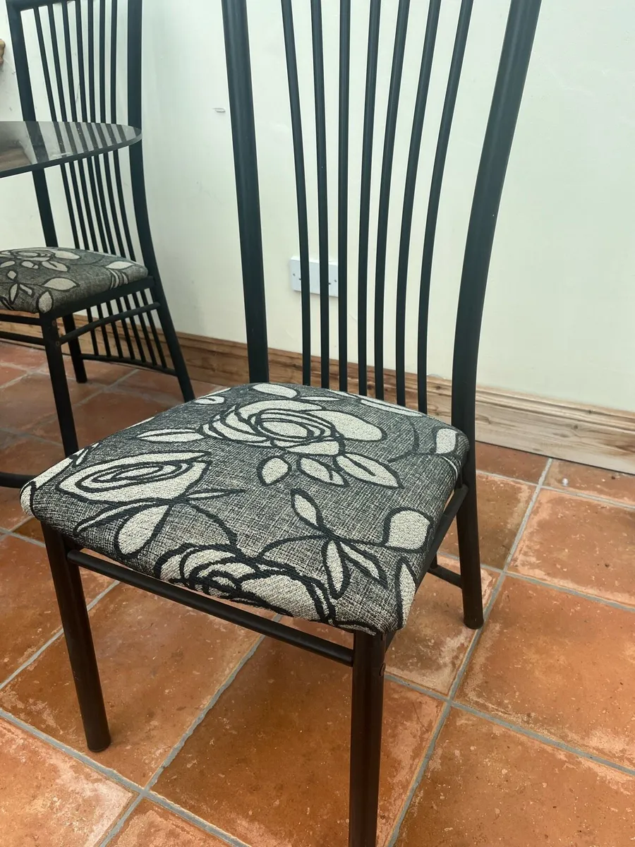 Glass Table + 4 Matching Chairs - Image 2