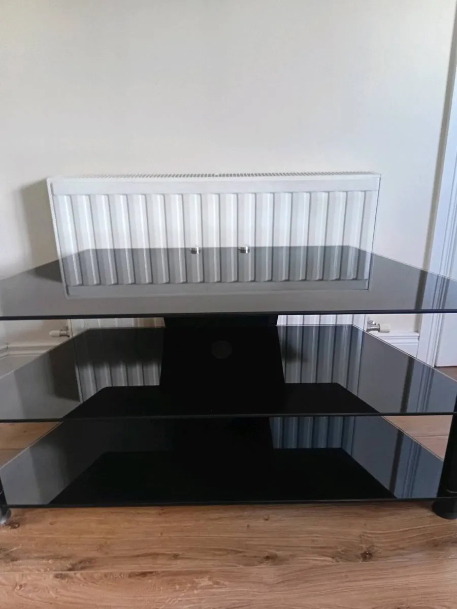 Glass tv stand