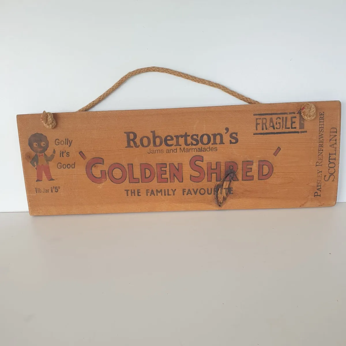 Robertson's Golden shred wooden sign - Image 1