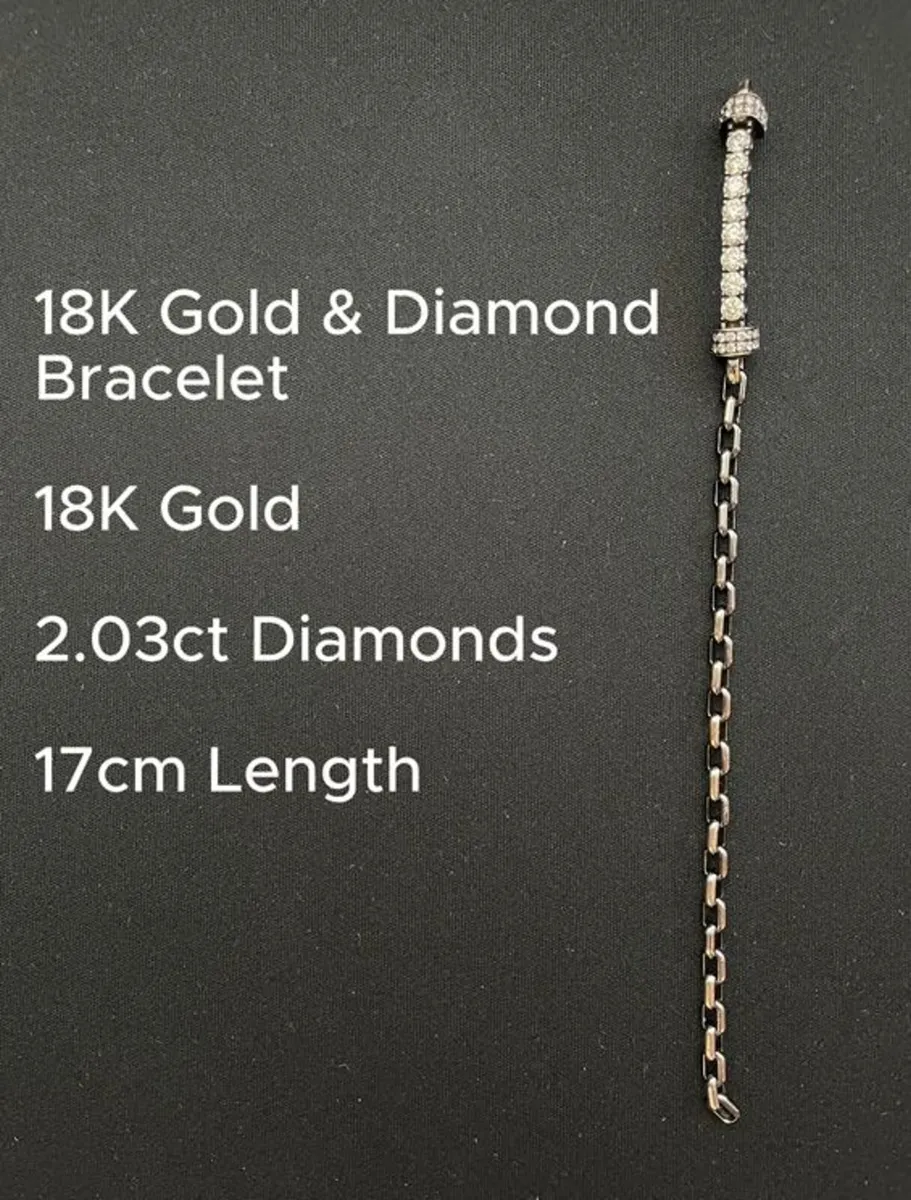 18K Gold 2.03ct Diamond Bracelet - Image 1