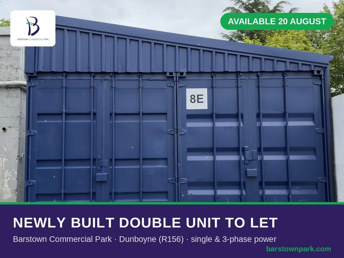 Newly Built Double Unit To Let - 800sqft - Image 1