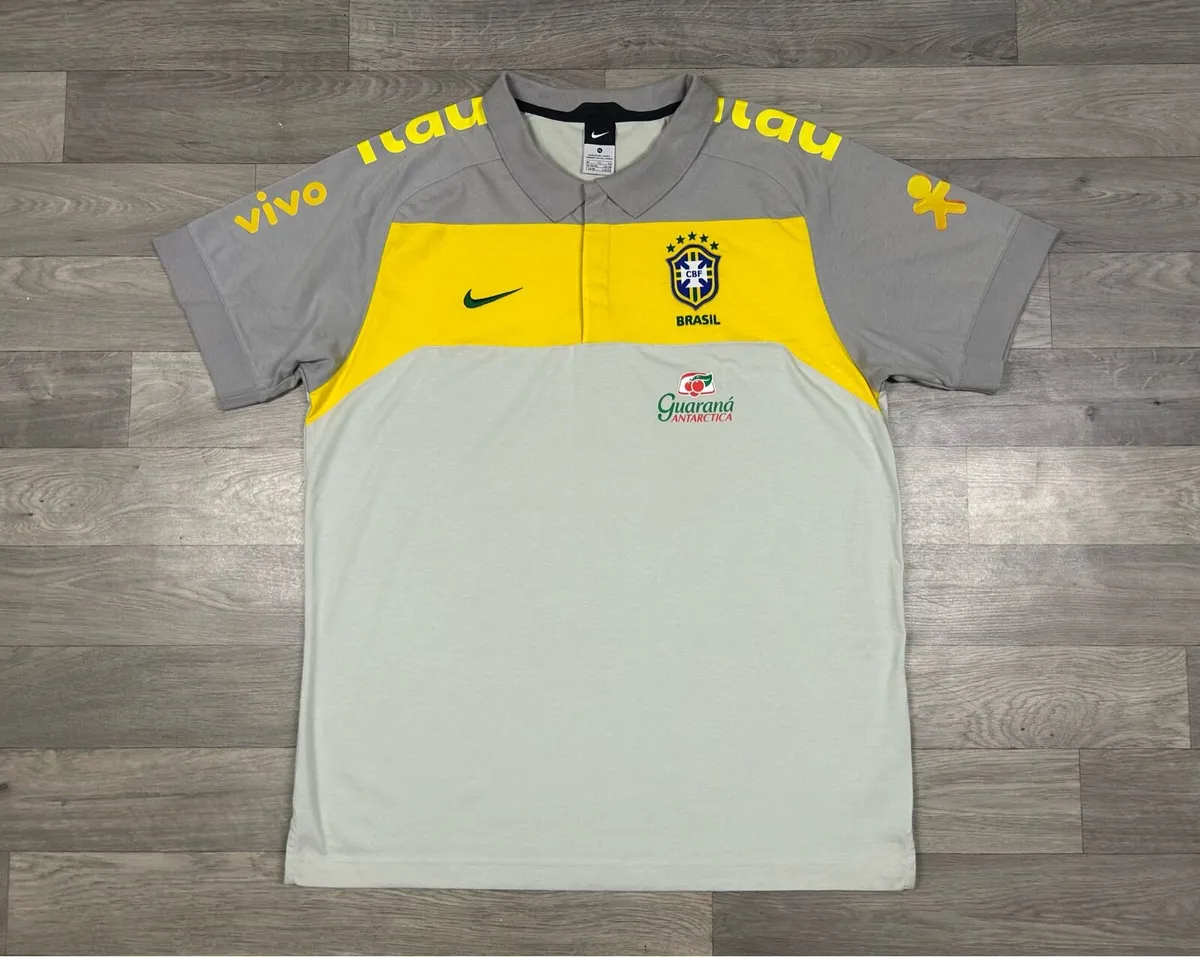 Brazil Player Issue Press Conference Polo Shirt XL - Image 1