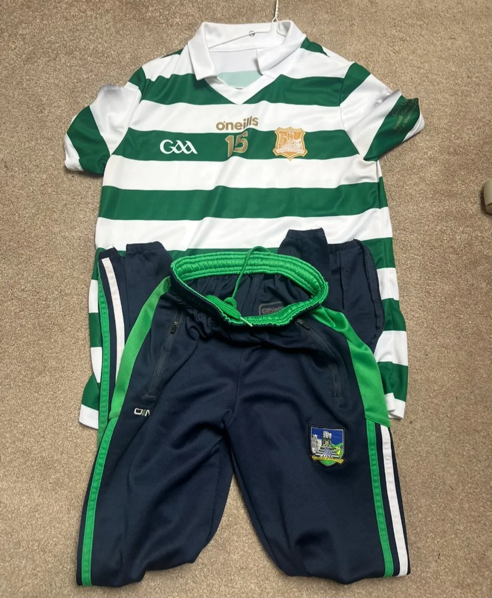 Limerick G.A.A. Jersey and Tracksuit Bottom. 13yr