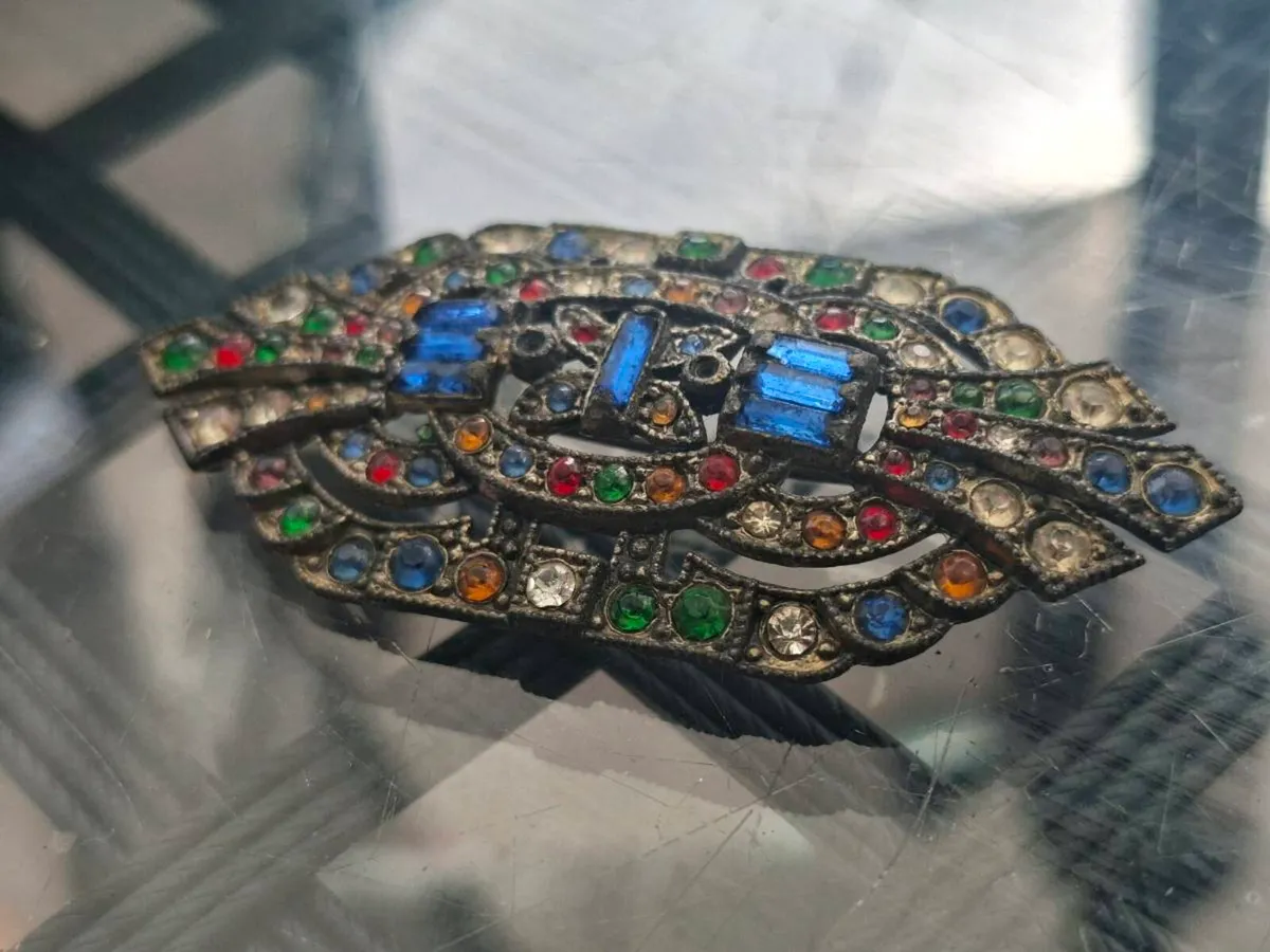 Beautiful Antique 1920's Art Deco Brooch Pin - Image 2