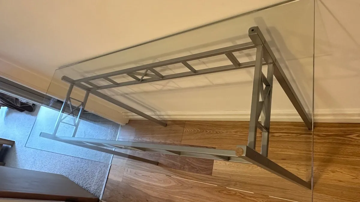 Modern Glass Console Table – Excellent Condition - Image 2