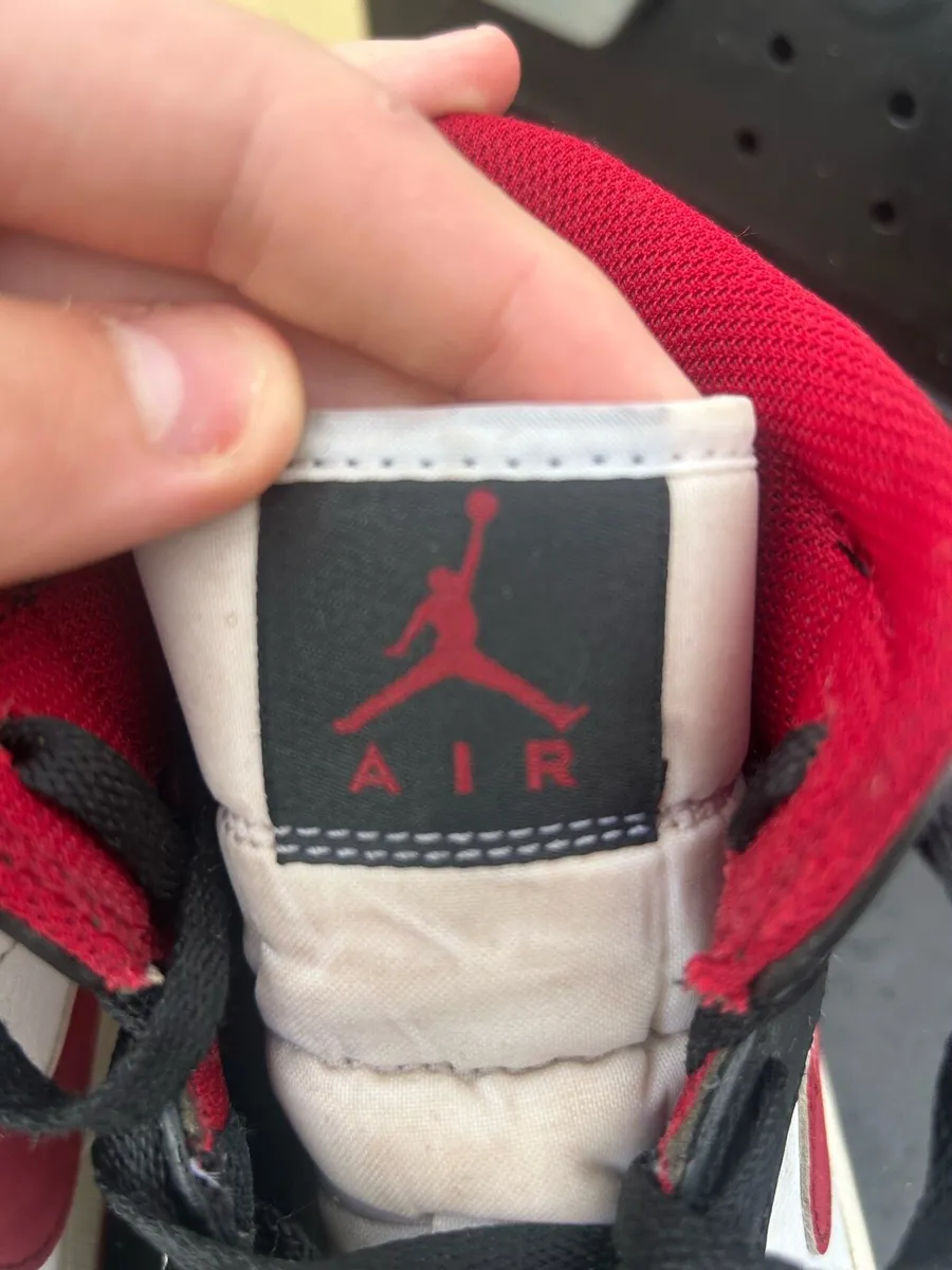 Air Jordan 1 Mid Gym Red Black White - Image 4