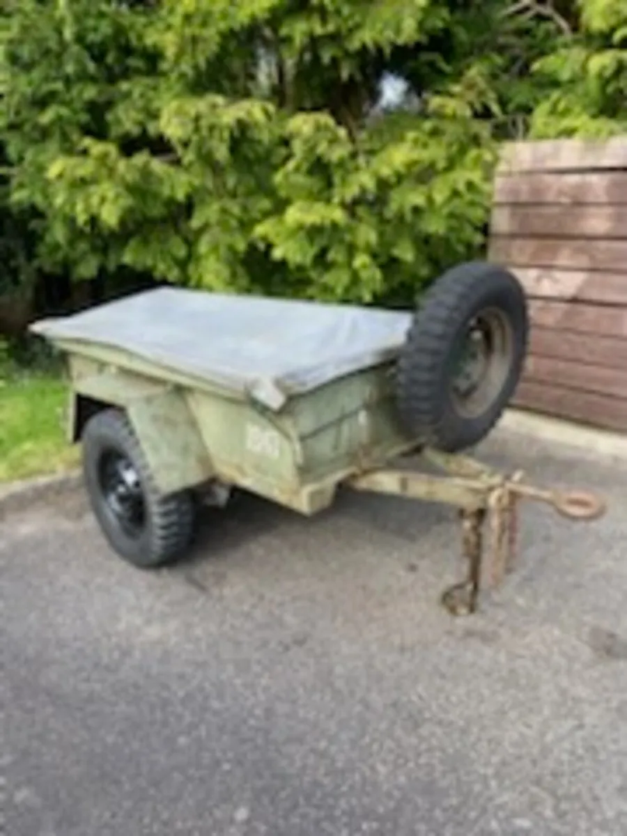 Vintage Military Willys Jeep Trailer 1/4ton 1960s - Image 1