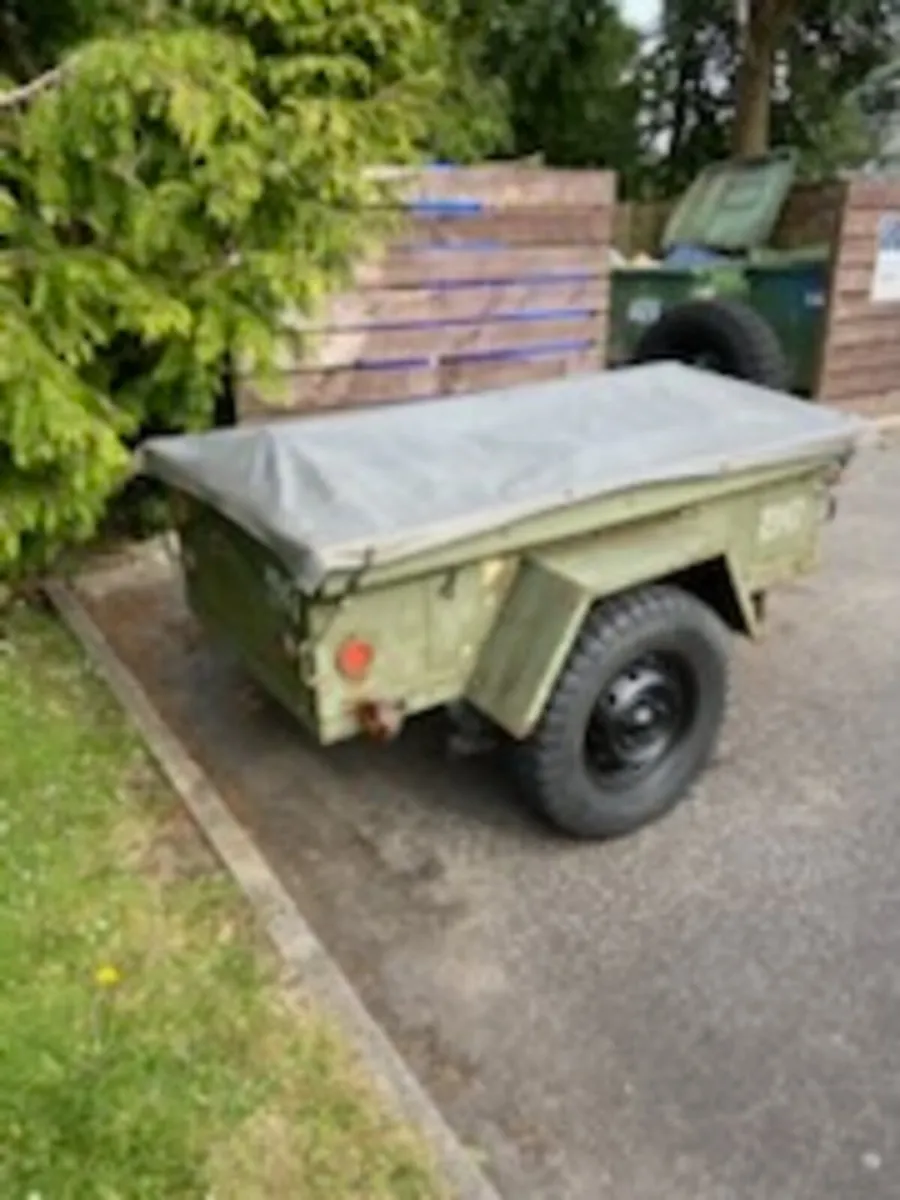 Vintage Military Willys Jeep Trailer 1/4ton 1960s - Image 3