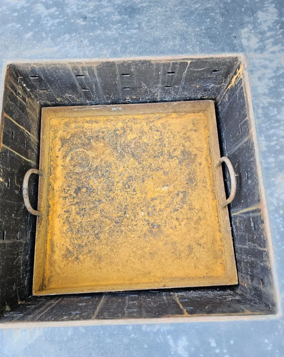 Corten Steel Square Garden Fire Pit - Image 4