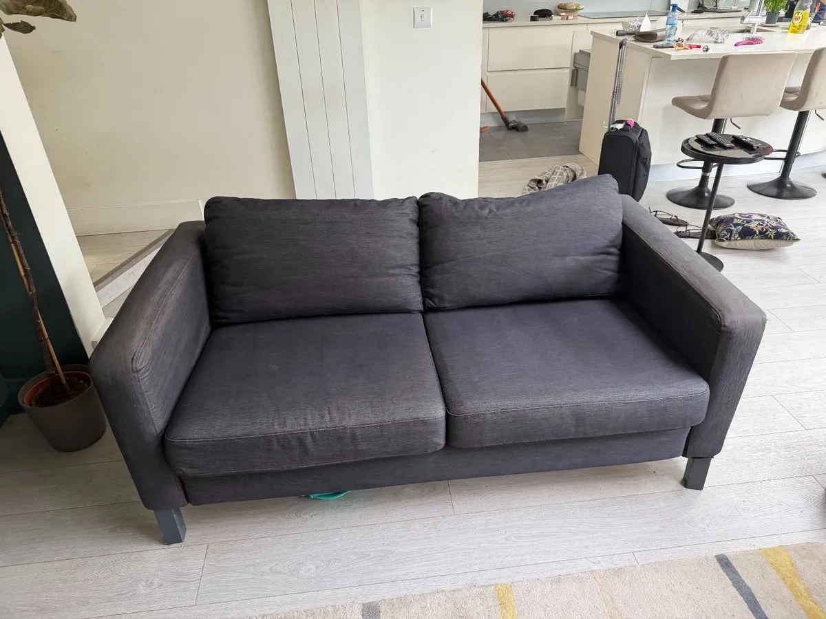 3 seater and 2 seater IKEA SOFA with footstool - Image 4