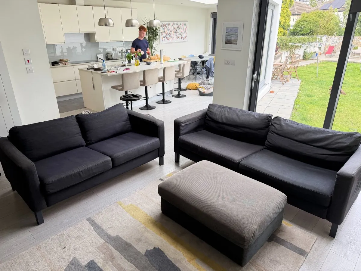 3 seater and 2 seater IKEA SOFA with footstool - Image 1