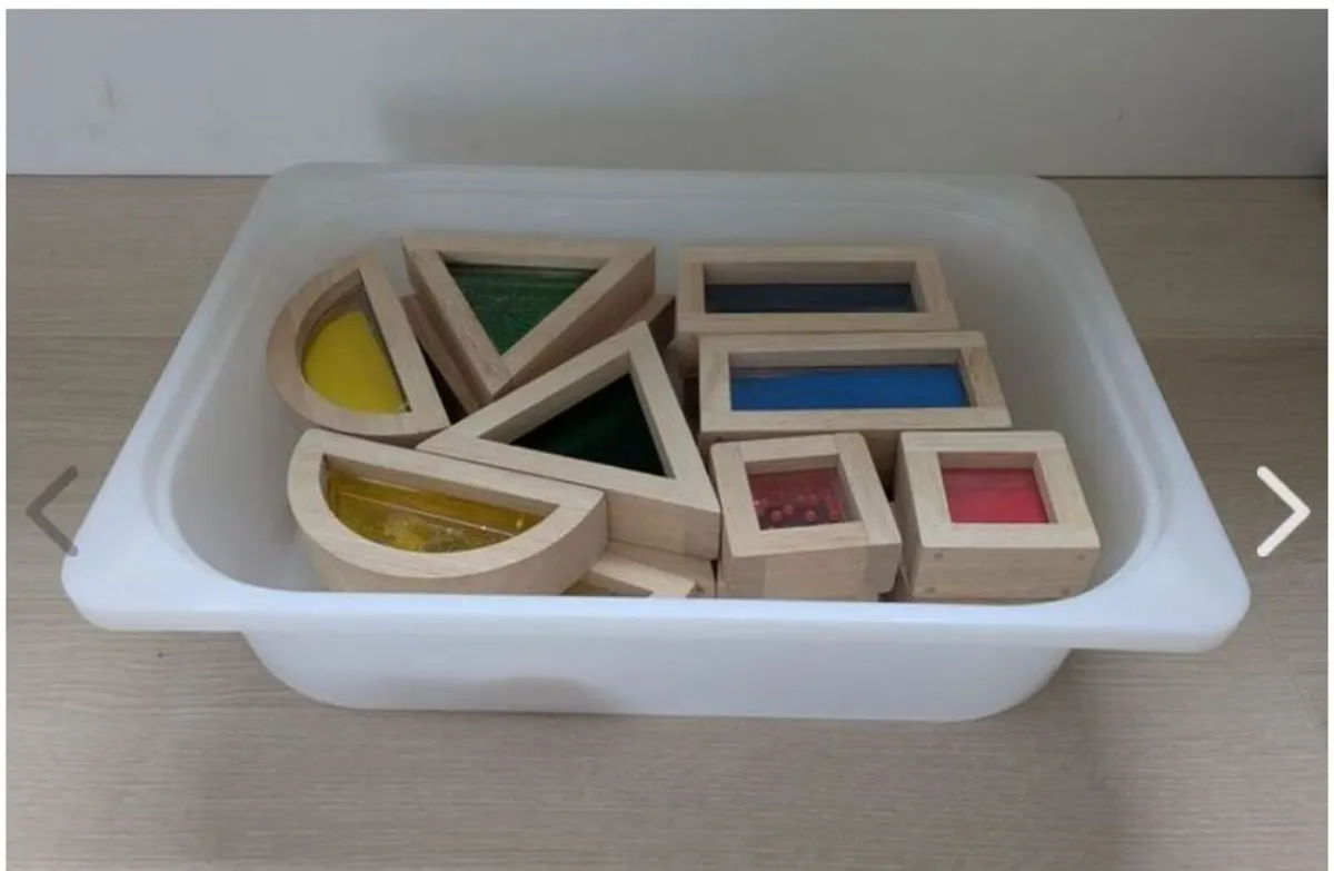 Educational Wooden Sensory Blocks Set - Image 1