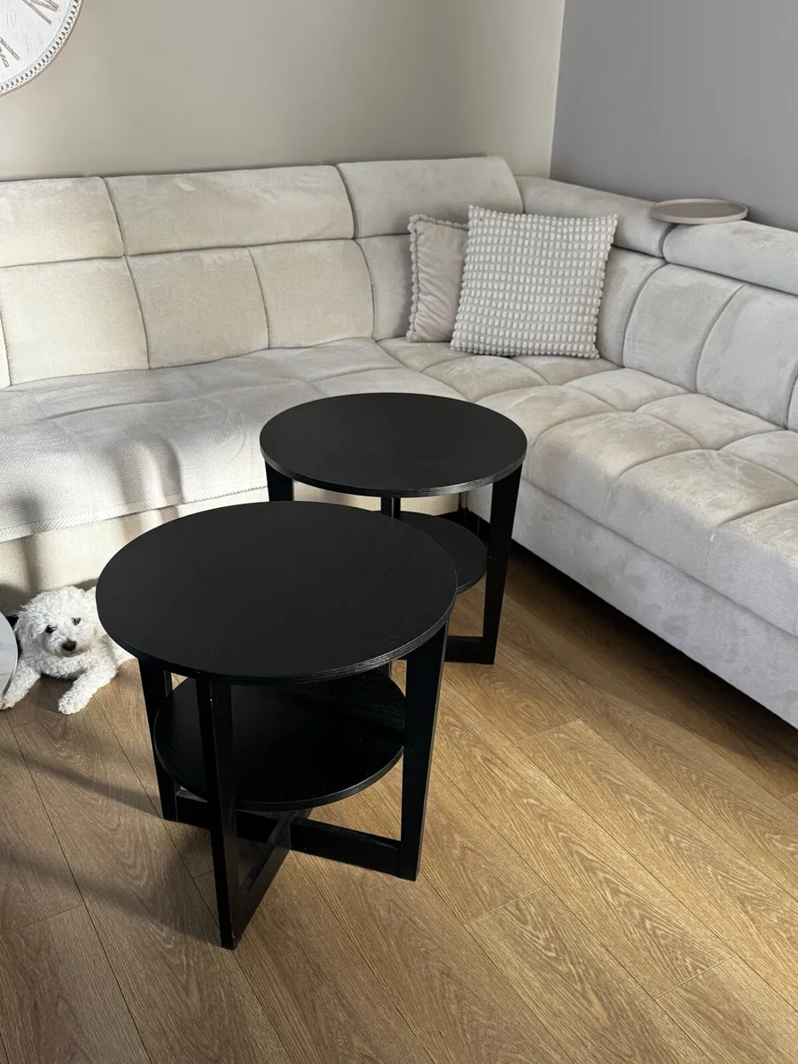 Set of Two Black Coffee / Side Tables - Image 1