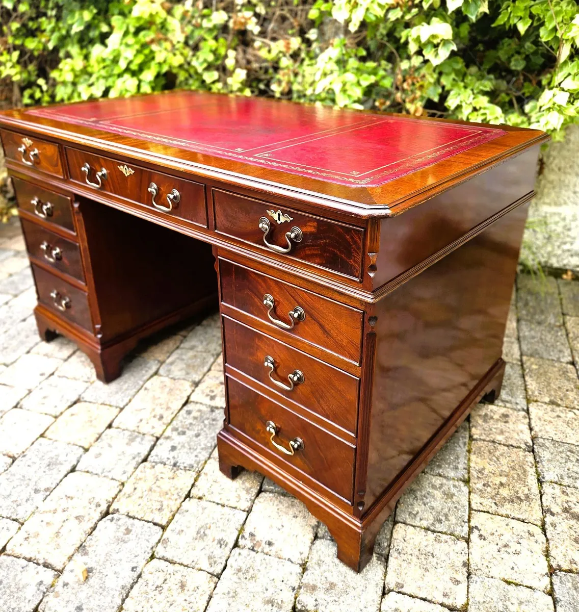 Mahogany Twin Pedestal Desk - Image 1