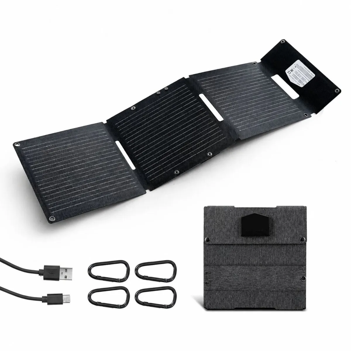 30W Foldable Solar Panel Charger, 16BB N-Type Mono - Image 1