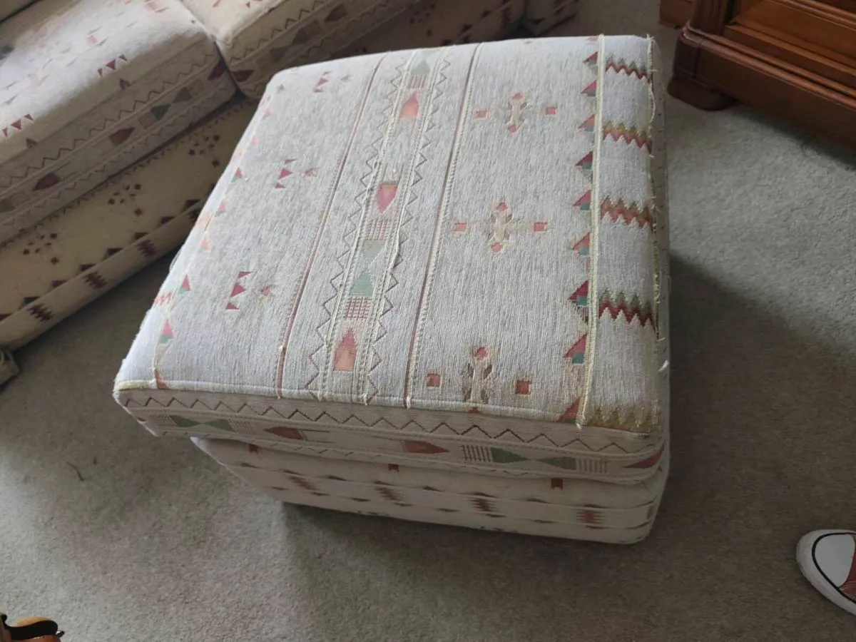 FREE Casey's sofas x2 & pouffe FREE to take away - Image 2