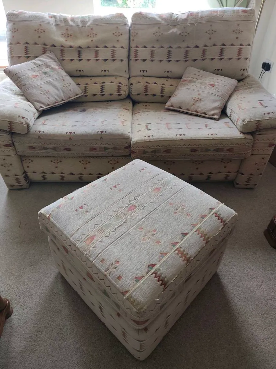 FREE Casey's sofas x2 & pouffe FREE to take away - Image 3