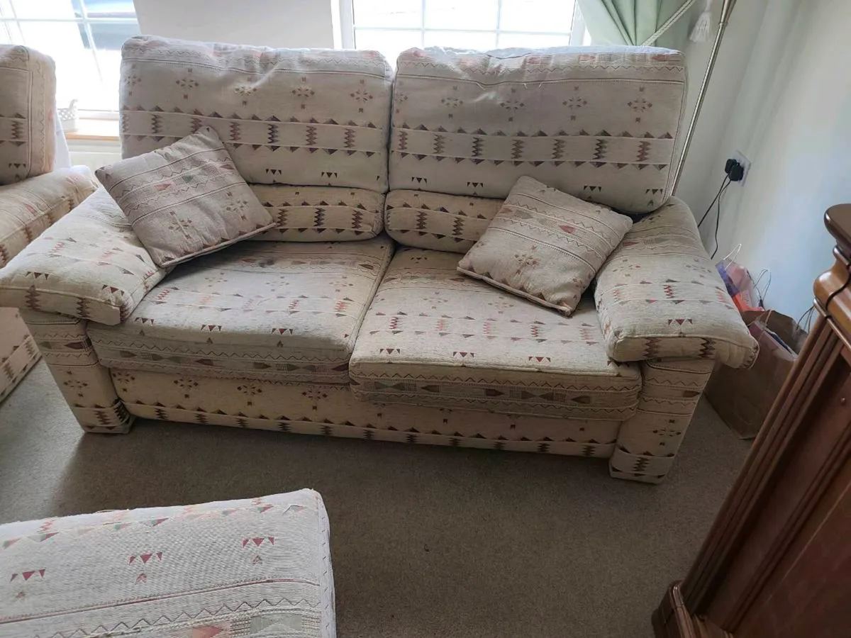 FREE Casey's sofas x2 & pouffe FREE to take away - Image 4