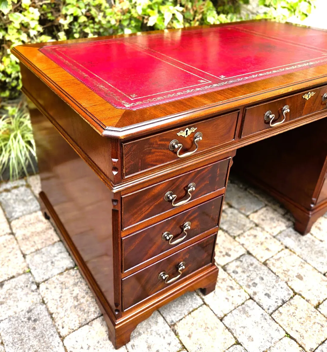 Mahogany Twin Pedestal Desk - Image 3