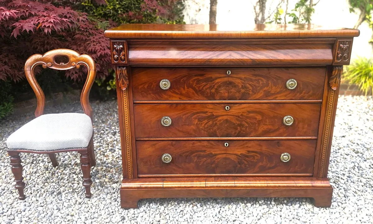 Victorian Mahogany Chest- Circa 1860 - Image 2