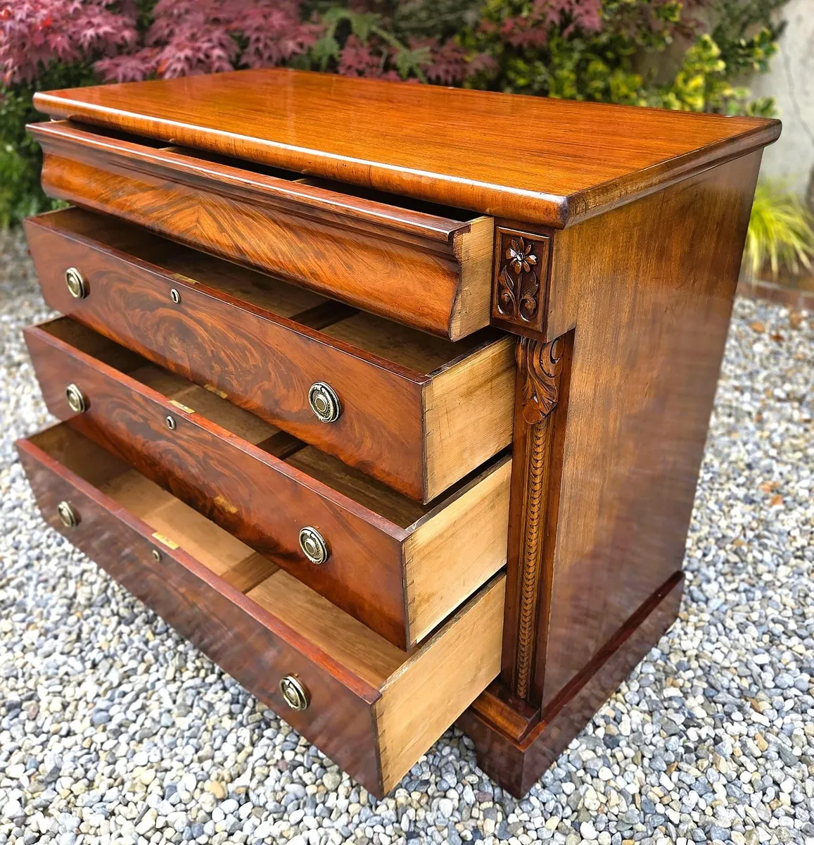 Victorian Mahogany Chest- Circa 1860 - Image 4