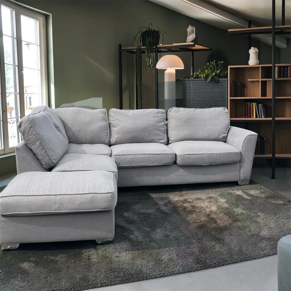 Harvey norman corner sofa + footstool - Image 2
