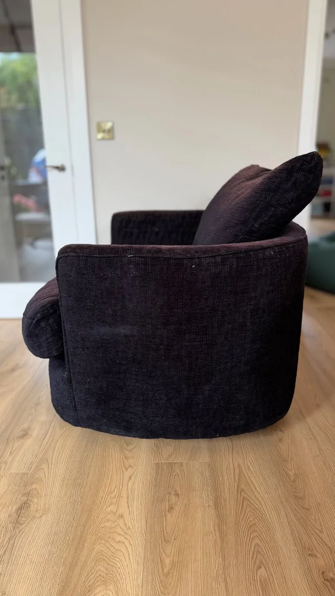 Navy Swivel Armchair - Image 3